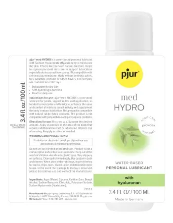 Pjur Med Hydro Glide - 3.4 Fl. Oz. / 100ml