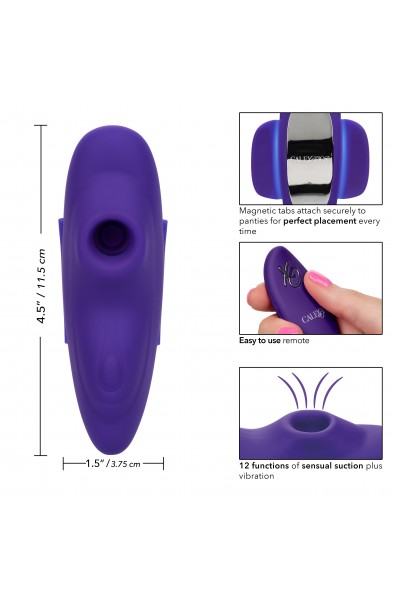 Lock-N-Play Remote Suction Panty Teaser - Purple