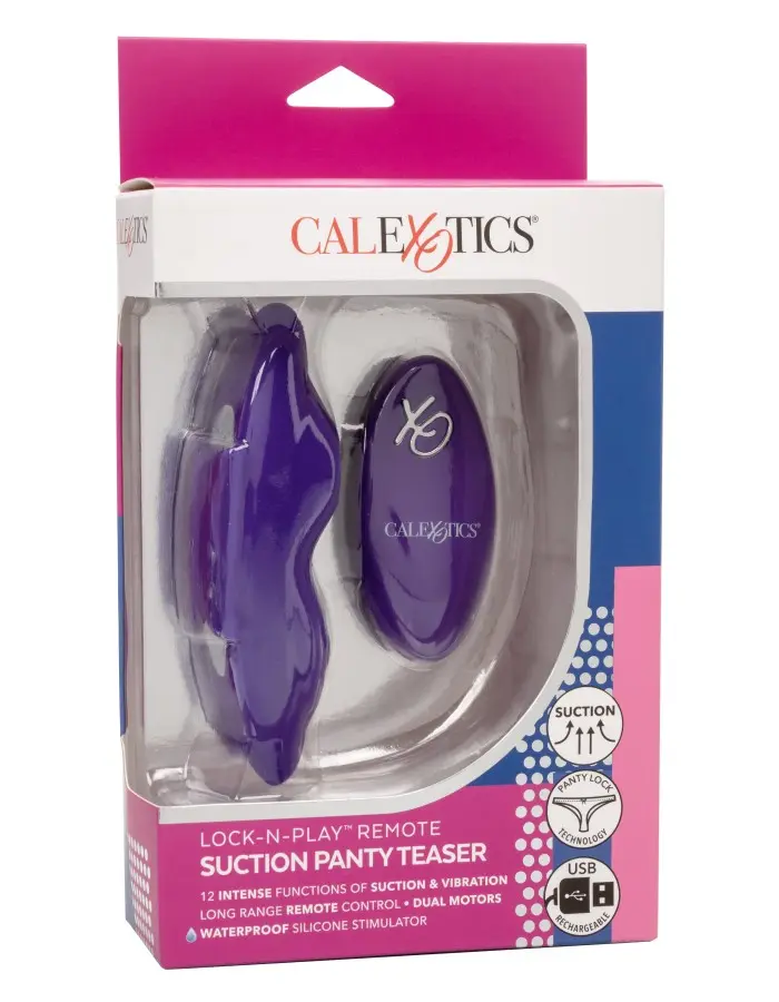 Lock-N-Play Remote Suction Panty Teaser - Purple
