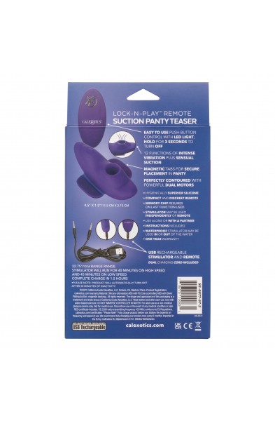 Lock-N-Play Remote Suction Panty Teaser - Purple