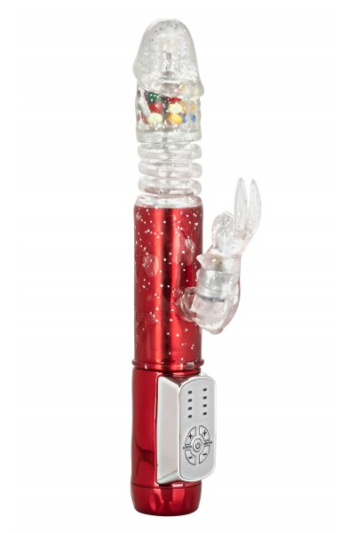 Naughty Bits Cumball Machine Thrusting Jack  Rabbit Vibrator - Red