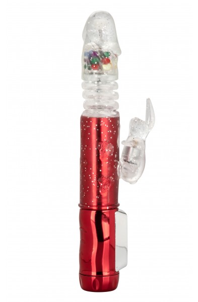 Naughty Bits Cumball Machine Thrusting Jack  Rabbit Vibrator - Red