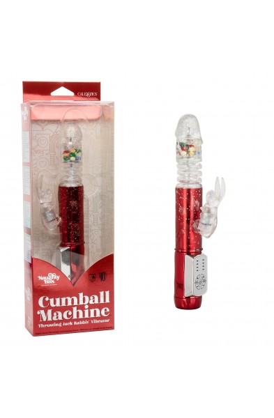 Naughty Bits Cumball Machine Thrusting Jack  Rabbit Vibrator - Red