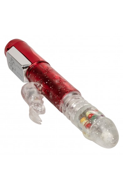 Naughty Bits Cumball Machine Thrusting Jack  Rabbit Vibrator - Red