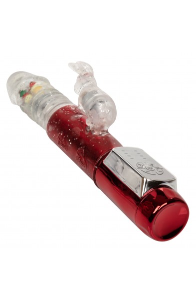 Naughty Bits Cumball Machine Thrusting Jack  Rabbit Vibrator - Red