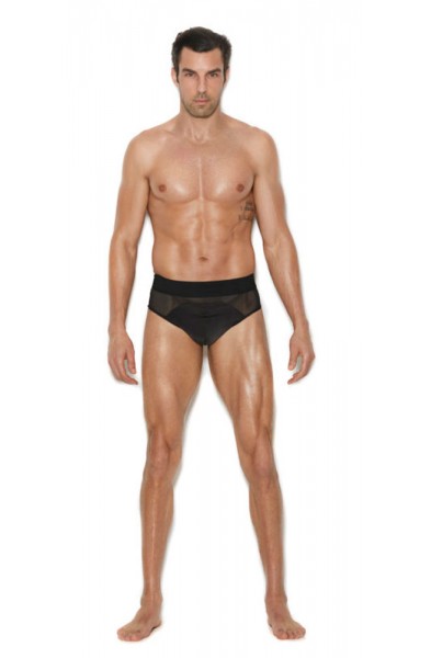 Men's Mesh and Lycra Jock Straps - Small/medium -  Black