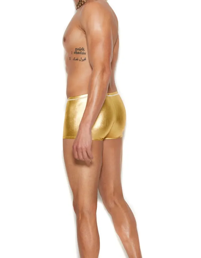 Men's Gold Lame Boxer Brief - Small/medium - Gold