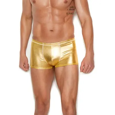 Men's Gold Lame Boxer Brief - Small/medium - Gold
