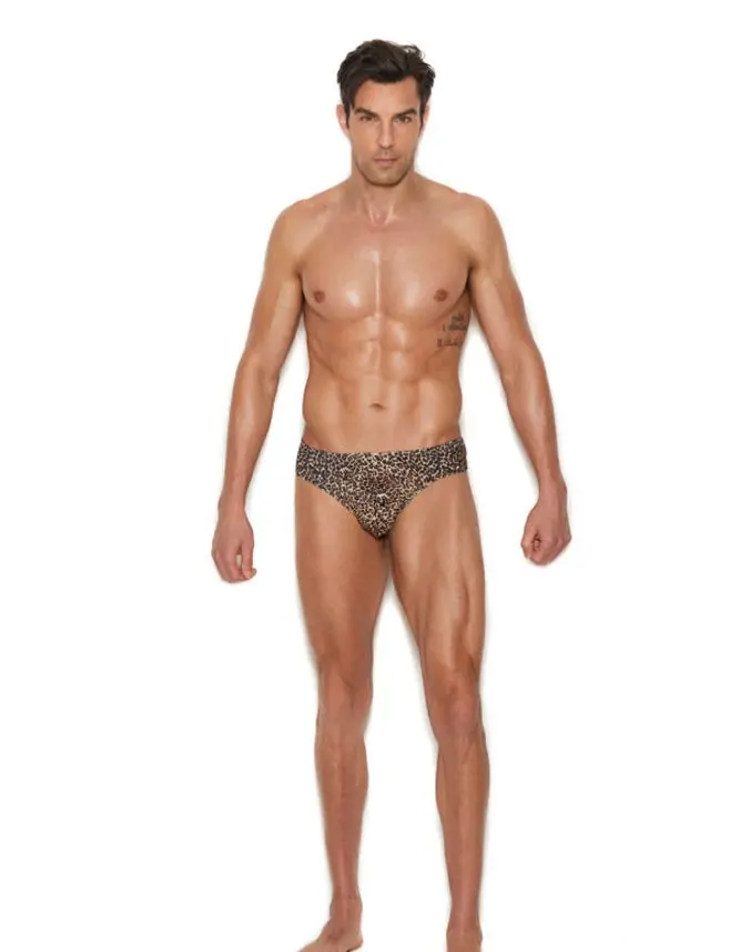 Men's Thong Back Brief - Small/medium - Animal