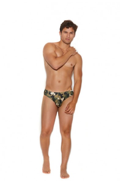 Men's Thong Back Brief - Small / Medium - Camouflage - in Poly Bag Only