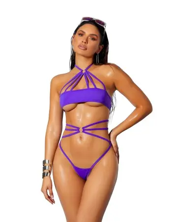 2 Pc Swimwear Set - One Size - Purple