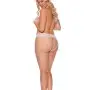 Lace Panty With Open Crotch - Queen - Baby Pink