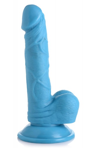 Pop Pecker 6.5 Inch Dildo With Balls - Blue