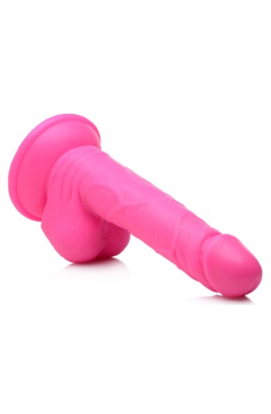 Pop Pecker 6.5 Inch Dildo With Balls - Pink