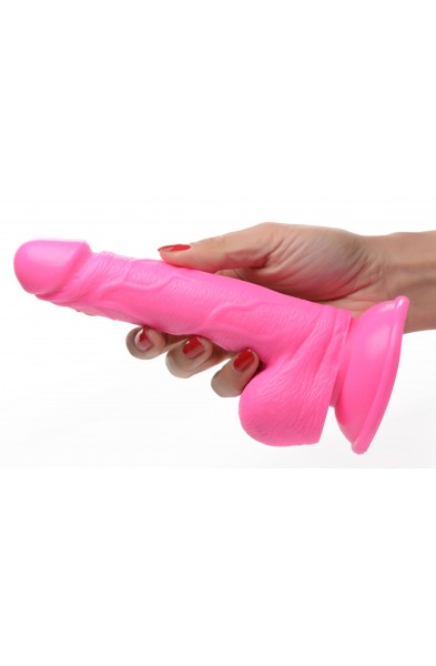 Pop Pecker 6.5 Inch Dildo With Balls - Pink