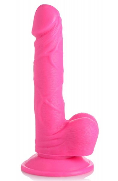 Pop Pecker 6.5 Inch Dildo With Balls - Pink