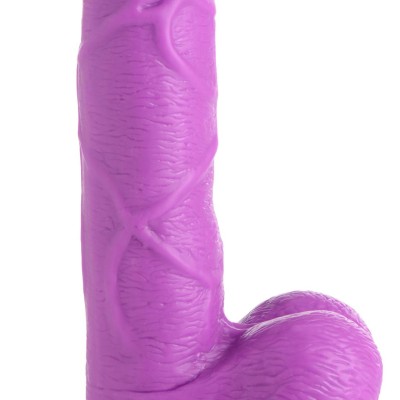 Pop Pecker 6.5 Inch Dildo With Balls - Purple