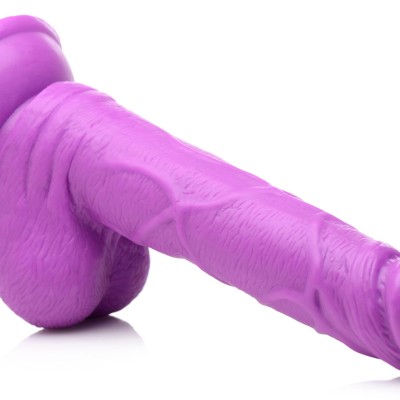 Pop Pecker 6.5 Inch Dildo With Balls - Purple