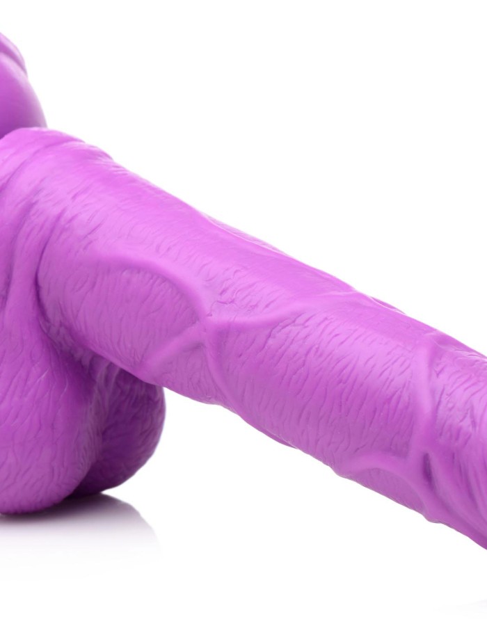 Pop Pecker 6.5 Inch Dildo With Balls - Purple