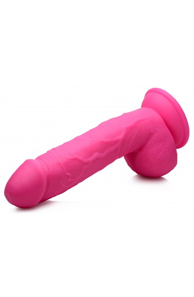 Pop Pecker 8.25 Inch Dildo With Balls - Pink