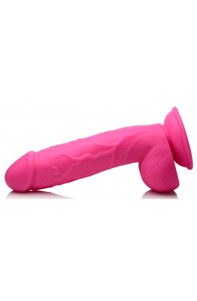 Pop Pecker 8.25 Inch Dildo With Balls - Pink