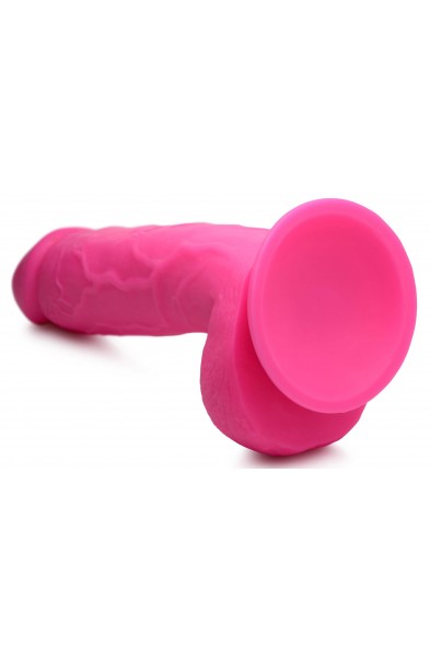 Pop Pecker 8.25 Inch Dildo With Balls - Pink