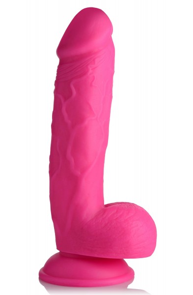 Pop Pecker 8.25 Inch Dildo With Balls - Pink