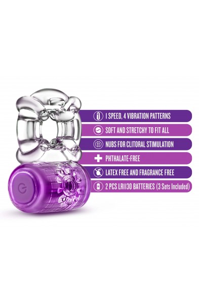 Play With Me - One Night Stand Vibrating C-Ring -  Purple