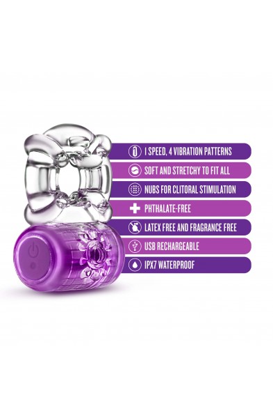 Play With Me - Pleaser Rechargeable C-Ring -  Purple