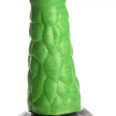 Radioactive Reptile Thick Scaly Silicone Dildo -  Green