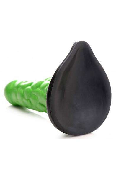 Radioactive Reptile Thick Scaly Silicone Dildo -  Green