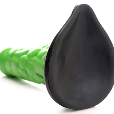Radioactive Reptile Thick Scaly Silicone Dildo -  Green