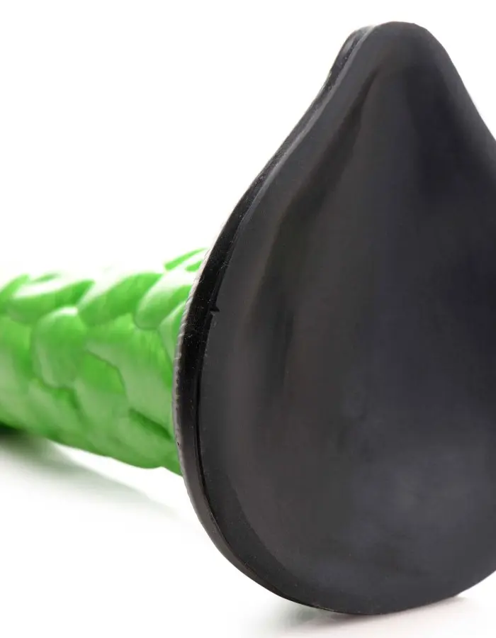Radioactive Reptile Thick Scaly Silicone Dildo -  Green