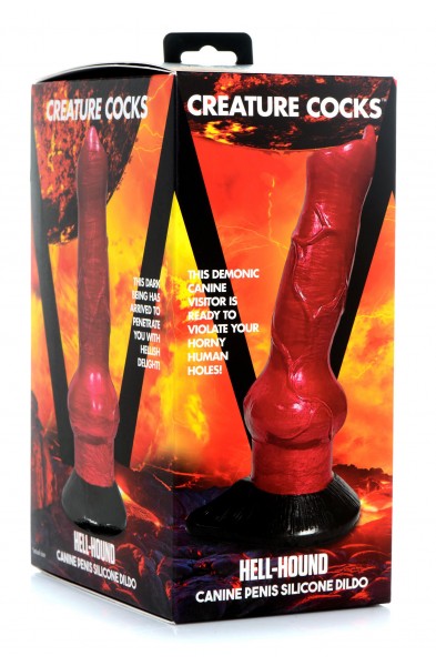 Hell-Hound - Canine Penis Silicone Dildo - Red