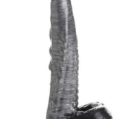 The Gargoyle Rock Hard Silicone Dildo -  Silver