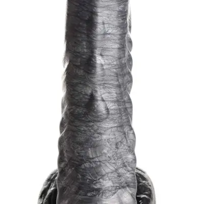 The Gargoyle Rock Hard Silicone Dildo -  Silver