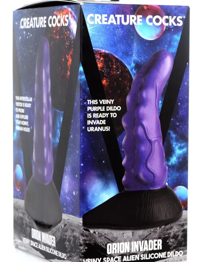 Orion Invader Veiny Space Alien Silicone Dildo - Purple