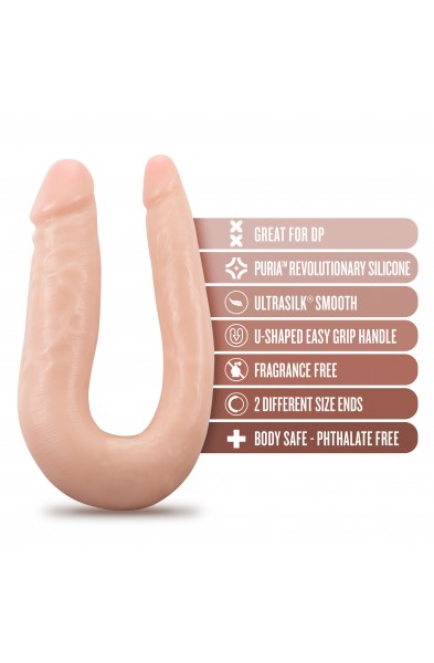 Dr. Skin Silicone - Dr. Double - 12 Inch Double  Dong - Vanilla