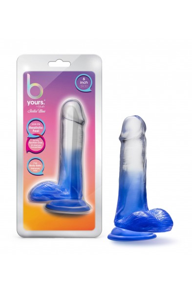 B Yours - Stella Blue - 6 Inch Dildo - Blue