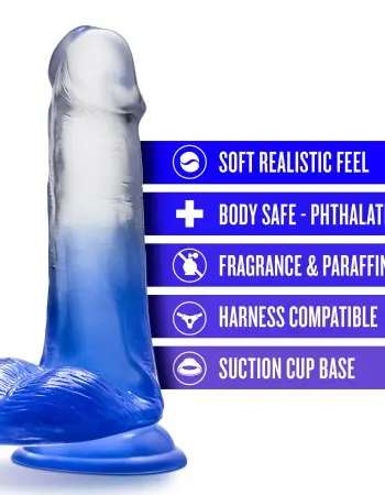 B Yours - Stella Blue - 6 Inch Dildo - Blue