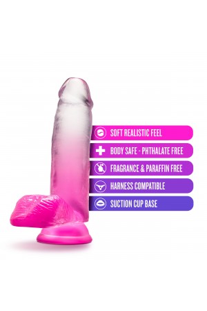 B Yours - Sugar Magnolia - 7 Inch Dildo - Fuchsia