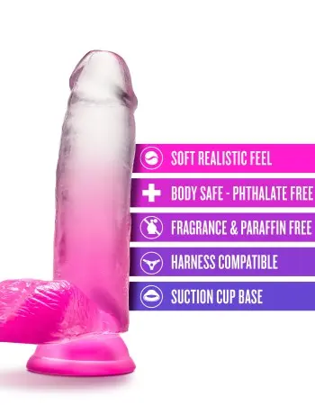 B Yours - Sugar Magnolia - 7 Inch Dildo - Fuchsia