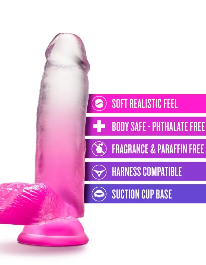 B Yours - Sugar Magnolia - 7 Inch Dildo - Fuchsia