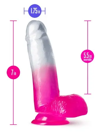 B Yours - Sugar Magnolia - 7 Inch Dildo - Fuchsia