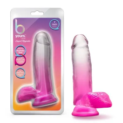 B Yours - Sugar Magnolia - 7 Inch Dildo - Fuchsia