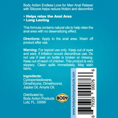 Endless Love for Men Stay Hard and Prolong Water Based Lubricant 1.7 Oz