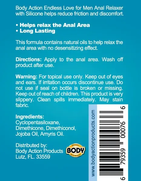 Endless Love for Men Stay Hard and Prolong Water Based Lubricant 1.7 Oz