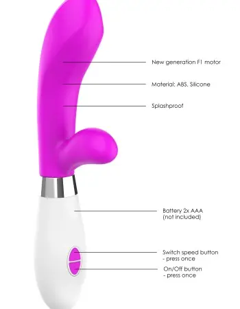 Achilles - Ultra Soft Silicone - 10 Speeds - Fuchsia