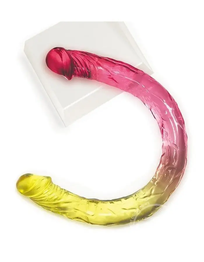 Shades - 17 Inch Double Dong - Pink and Yellow