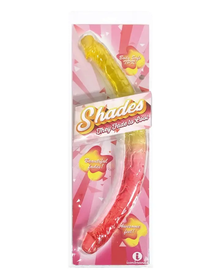 Shades - 17 Inch Double Dong - Pink and Yellow